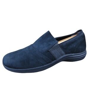 Aravon Beaumont Women's Black Nubuck Leather‎ Slip-On Shoes Size 10 Comfortable